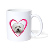 Coton de Tulear On Heart Print Coffee/Tea Mug - white