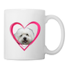 Coton de Tulear On Heart Print Coffee/Tea Mug - white