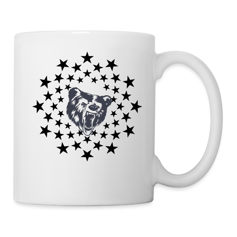 Bear With stars Print Coffee/Tea Mug - white