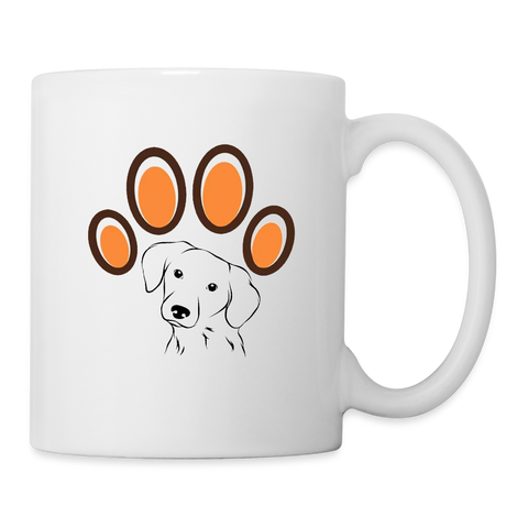 Dog Paws Art Print Coffee/Tea Mug - white