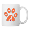 Dog paws With Love Print Coffee/Tea Mug - white