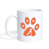 Dog paws With Love Print Coffee/Tea Mug - white