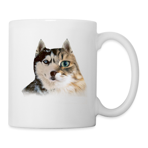 Siberian Cat/Dog Print Coffee/Tea Mug - white