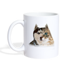 Siberian Cat/Dog Print Coffee/Tea Mug - white