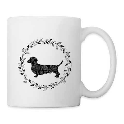 Cute Dachshund Print Coffee/Tea Mug - white