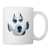 Siberian Husky Paw Face Print Coffee/Tea Mug - white