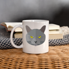 Chartreux Cat Face Print Coffee/Tea Mug - white