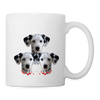 Dalmatian On Heart Print Coffee/Tea Mug - white