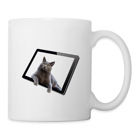 Chartreux Cat Print Coffee/Tea Mug - white