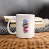 Scottish Fold Cat Cutting Art Print Coffee/Tea Mug - white