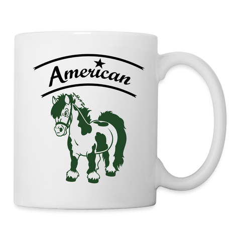 American Horse Print Coffee/Tea Mug - white