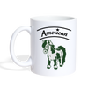 American Horse Print Coffee/Tea Mug - white