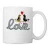 Love Bird Print Coffee/Tea Mug - white