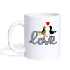 Love Bird Print Coffee/Tea Mug - white