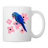 Hyacinth Macaw Parrot Print Coffee/Tea Mug - white