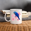 Hyacinth Macaw Parrot Print Coffee/Tea Mug - white