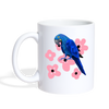 Hyacinth Macaw Parrot Print Coffee/Tea Mug - white