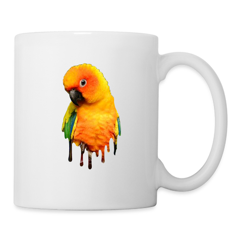 Sun Conure Parrot Art Print Coffee/Tea Mug - white