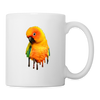 Sun Conure Parrot Art Print Coffee/Tea Mug - white