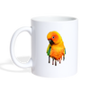 Sun Conure Parrot Art Print Coffee/Tea Mug - white