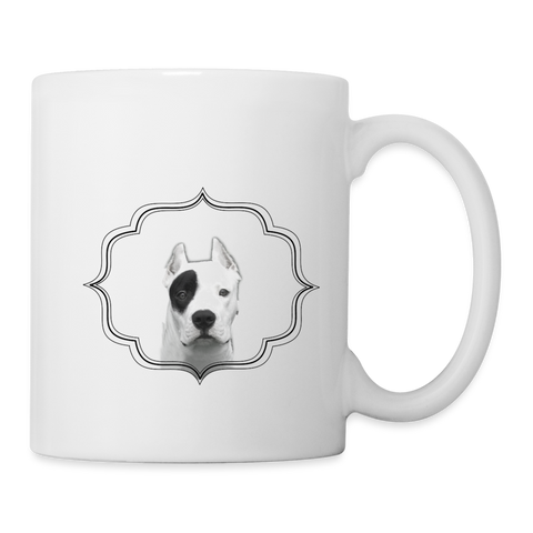 Lovely Dogo Argentino Print Coffee/Tea Mug - white