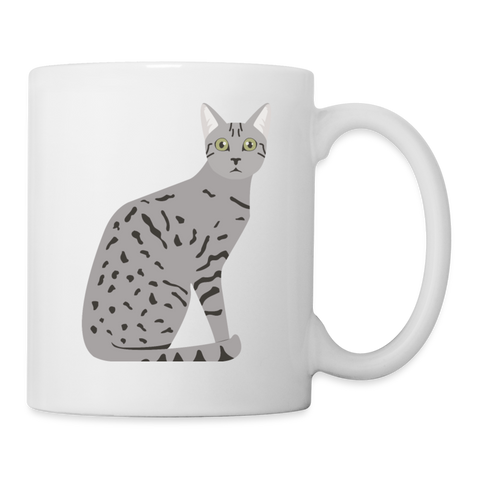 Egyptian Mau Cat Print Coffee/Tea Mug - white