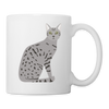 Egyptian Mau Cat Print Coffee/Tea Mug - white