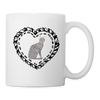 Egyptian Mau Cat Art Print Coffee/Tea Mug - white