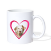 English Setter On Heart Print Coffee/Tea Mug - white