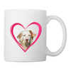 English Setter On Heart Print Coffee/Tea Mug - white