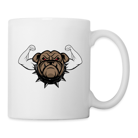 Bulldog Gym Print Coffee/Tea Mug - white