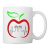 Apple Heart Beats Print Coffee/Tea Mug - white