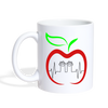 Apple Heart Beats Print Coffee/Tea Mug - white