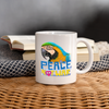 Blue and Yellow Macaw Parrot Print Coffee/Tea Mug - white