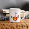 Salmon Crested cockatoo Parrot Flower Print Coffee/Tea Mug - white