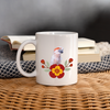 Salmon Crested cockatoo Parrot Flower Print Coffee/Tea Mug - white