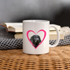 Flat-coated Retriever On Heart Print Coffee/Tea Mug - white