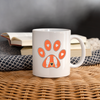 Salmon Crested cockatoo Parrot in Paws Print Coffee/Tea Mug - white