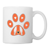 Salmon Crested cockatoo Parrot in Paws Print Coffee/Tea Mug - white