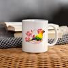 Conure Parrot Flower Print Coffee/Tea Mug - white