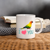 Conure Parrot Print Coffee/Tea Mug - white