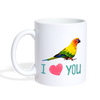 Conure Parrot Print Coffee/Tea Mug - white