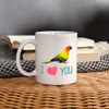 Conure Parrot Print Coffee/Tea Mug - white