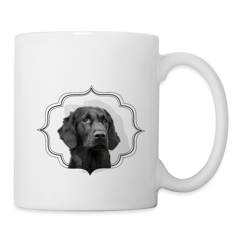 Lovely Flat-coated Retriever Print Coffee/Tea Mug - white