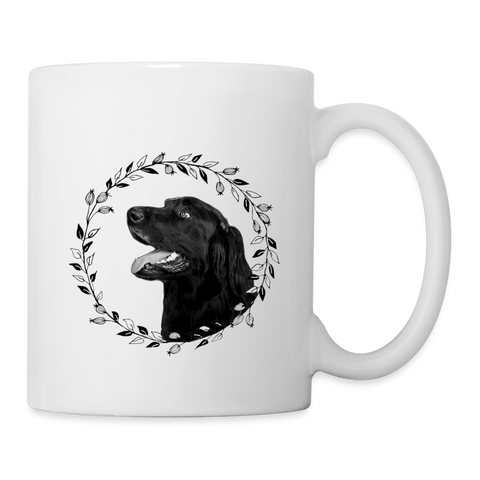 Cute Flat-coated Retriever Print Coffee/Tea Mug - white