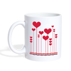 Love Bubble Print Coffee/Tea Mug - white