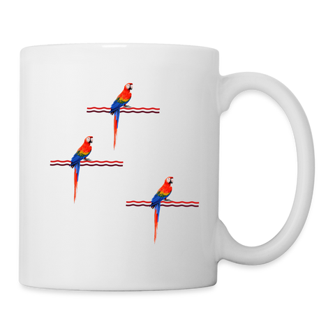 scarlet macaw parrot Print Coffee/Tea Mug - white