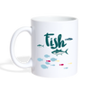 Fish Print Coffee/Tea Mug - white