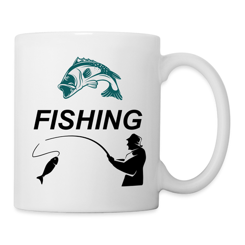 Fishing Print Coffee/Tea Mug - white