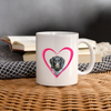 German Wirehaired Pointer On Heart Print Coffee/Tea Mug - white